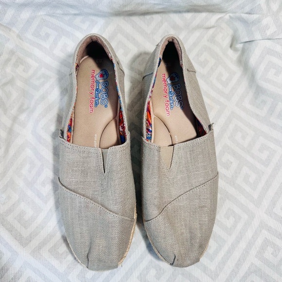 Skechers Shoes - Skechers BOBS Beige Slip-On Shoes